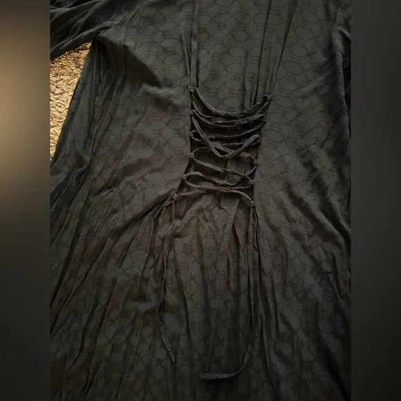 SavagexFenty Woven Voile Monogram Sleep Long Robe - Picture 10 of 11